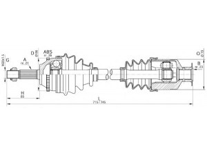 OPEN PARTS DRS6067.00 kardaninis velenas 
 Ratų pavara -> Kardaninis velenas
7700106009, 7700110482, 7701352774