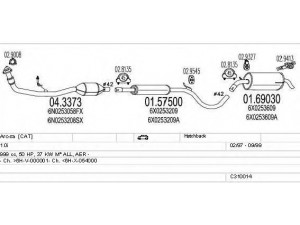 MTS C310014006884 išmetimo sistema 
 Išmetimo sistema -> Išmetimo sistema, visa