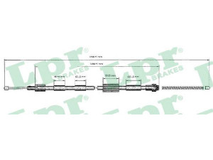 LPR C0124B trosas, stovėjimo stabdys 
 Stabdžių sistema -> Valdymo svirtys/trosai
4745K4, 9628847080, 4745K4