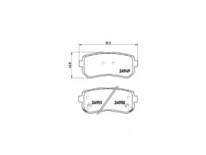 BREMBO P 30 046 stabdžių trinkelių rinkinys, diskinis stabdys 
 Techninės priežiūros dalys -> Papildomas remontas
583021JA30, 583021JA31, 583021KA30