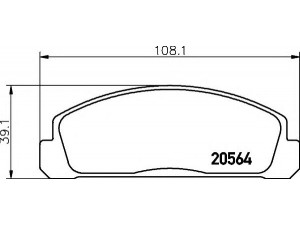 HELLA 8DB 355 007-211 stabdžių trinkelių rinkinys, diskinis stabdys 
 Techninės priežiūros dalys -> Papildomas remontas
84Y23328Z, 852349230A, 853049230