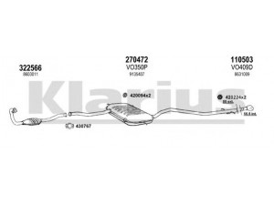 KLARIUS 960386E išmetimo sistema 
 Išmetimo sistema -> Išmetimo sistema, visa