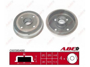 ABE C60500ABE stabdžių būgnas 
 Stabdžių sistema -> Būgninis stabdys -> Stabdžių būgnas
5271124001, 5271124010