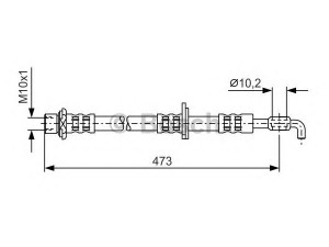 BOSCH 1 987 476 745 stabdžių žarnelė 
 Stabdžių sistema -> Stabdžių žarnelės
90947 02633, 90947 02645, 90947 02814