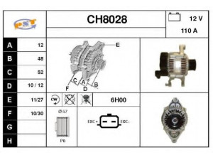 SNRA CH8028 kintamosios srovės generatorius
38522296F