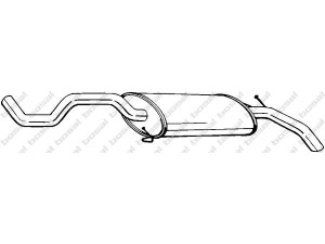 BOSAL 281-377 galinis duslintuvas 
 Išmetimo sistema -> Duslintuvas
6K5 253 609 AM, 6K5 253 609 H, JZW 253 609 AE