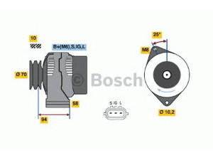 BOSCH 0 986 045 891 kintamosios srovės generatorius 
 Elektros įranga -> Kint. sr. generatorius/dalys -> Kintamosios srovės generatorius
27060 67030, 27060 67070, 27060 67110