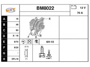 SNRA BM8022 kintamosios srovės generatorius 
 Elektros įranga -> Kint. sr. generatorius/dalys -> Kintamosios srovės generatorius
12311739362, 12311739363