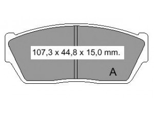 VEMA 834400 stabdžių trinkelių rinkinys, diskinis stabdys
45022SA0680, GBP90289
