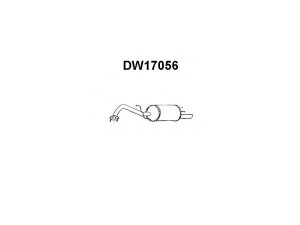 VENEPORTE DW17056 galinis duslintuvas 
 Išmetimo sistema -> Duslintuvas
96264045, 96264047
