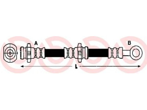 BREMBO T 56 150 stabdžių žarnelė 
 Stabdžių sistema -> Stabdžių žarnelės
462102F205, 462108F800, 24528105803