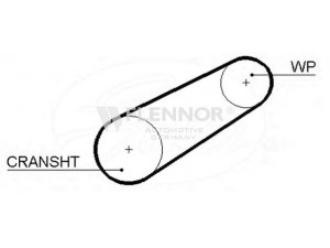 FLENNOR 4931 paskirstymo diržas 
 Techninės priežiūros dalys -> Papildomas remontas
5490267