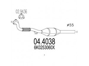 MTS 04.4038 katalizatoriaus keitiklis 
 Išmetimo sistema -> Katalizatoriaus keitiklis
6K0253060X