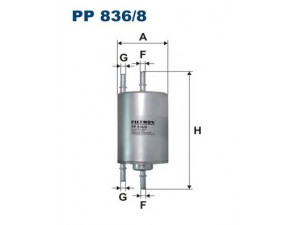 FILTRON PP836/8 kuro filtras 
 Techninės priežiūros dalys -> Papildomas remontas
8E0 201 511 C, 8E0 201 511 F, 8E0 201 511 G