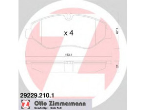 ZIMMERMANN 29229.210.1 stabdžių trinkelių rinkinys, diskinis stabdys 
 Techninės priežiūros dalys -> Papildomas remontas
42555881