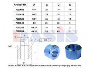 AKS DASIS 700002N æHelicoilæ įvorė