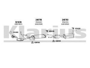 KLARIUS 721076E išmetimo sistema