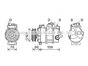 AVA QUALITY COOLING VWK356 kompresorius, oro kondicionierius 
 Oro kondicionavimas -> Kompresorius/dalys
7E0820803