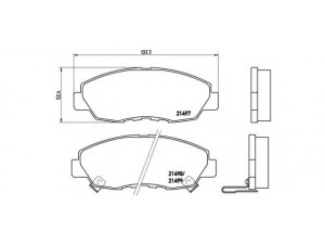 BREMBO P 28 042 stabdžių trinkelių rinkinys, diskinis stabdys 
 Techninės priežiūros dalys -> Papildomas remontas
45022SM4517, 45022SM4A00, 45022SM4A01