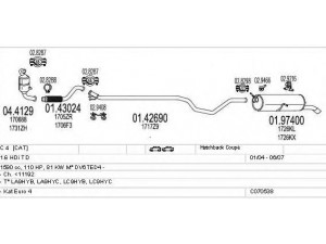 MTS C070538019904 išmetimo sistema 
 Išmetimo sistema -> Išmetimo sistema, visa