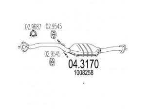MTS 04.3170 katalizatoriaus keitiklis 
 Išmetimo sistema -> Katalizatoriaus keitiklis
1008258
