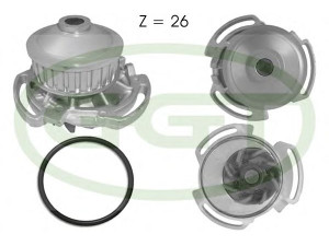 GGT PA10141 vandens siurblys 
 Aušinimo sistema -> Vandens siurblys/tarpiklis -> Vandens siurblys
052121004, 052121004V, 052121004X