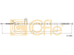 COFLE 17.1484 trosas, stovėjimo stabdys 
 Stabdžių sistema -> Valdymo svirtys/trosai
4643044040