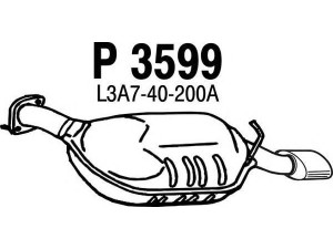 FENNO P3599 galinis duslintuvas 
 Išmetimo sistema -> Duslintuvas
L3A7-40-200A