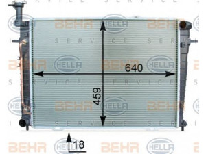 HELLA 8MK 376 763-671 radiatorius, variklio aušinimas 
 Aušinimo sistema -> Radiatorius/alyvos aušintuvas -> Radiatorius/dalys
25310-2E400, 25310-2E400