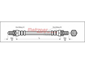 METZGER 4112105 stabdžių žarnelė 
 Stabdžių sistema -> Stabdžių žarnelės
1 027 745, 1 613 354, 6 126 854