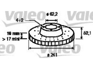 VALEO 197173 stabdžių diskas 
 Stabdžių sistema -> Diskinis stabdys -> Stabdžių diskas
51712-25060, 51712-25061, 5171225060
