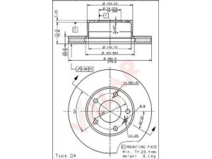 VILLAR 628.1465 stabdžių diskas 
 Stabdžių sistema -> Diskinis stabdys -> Stabdžių diskas
34111121902, 34111152296, 34111152297