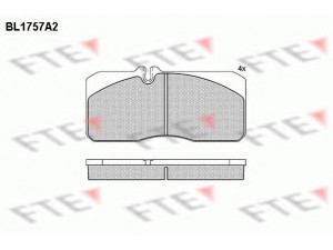 FTE BL1757A2 stabdžių trinkelių rinkinys, diskinis stabdys 
 Techninės priežiūros dalys -> Papildomas remontas
81 50804 6028, 81 50820 5011, 81 50820 6009