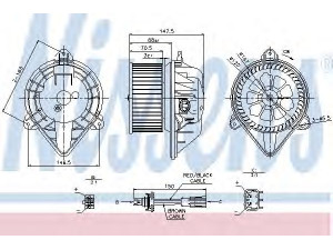 NISSENS 87024 vidaus pūtiklis 
 Šildymas / vėdinimas -> Orpūtė/dalys
2720500QAC, 4401815, 7701048387