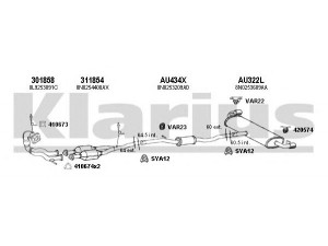 KLARIUS 940690U išmetimo sistema 
 Išmetimo sistema -> Išmetimo sistema, visa
