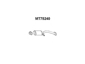 VENEPORTE MT75240 priekinis duslintuvas 
 Išmetimo sistema -> Duslintuvas
MB313706
