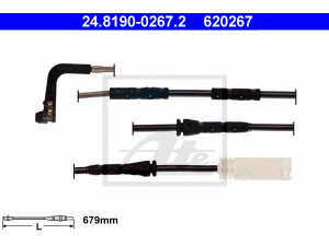 ATE 24.8190-0267.2 įspėjimo kontaktas, stabdžių trinkelių susidėvėjimas 
 Stabdžių sistema -> Susidėvėjimo indikatorius, stabdžių trinkelės
34 35 6 777 649, 34 35 6 779 619