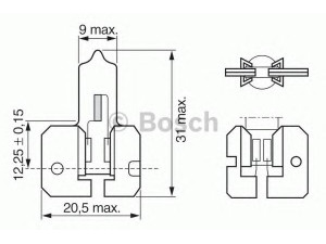 BOSCH 1 987 302 022 lemputė, rūko žibintas 
 Elektros įranga -> Pagalbiniai žibintai/dalys -> Rūko žibintas/dalys -> Lemputė, rūko žibintas