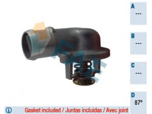 FAE 5352887 termostatas, aušinimo skystis 
 Aušinimo sistema -> Termostatas/tarpiklis -> Thermostat
070 121 114