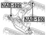 FEBEST NAB-109 valdymo svirties/išilginių svirčių įvorė 
 Ašies montavimas/vairavimo mechanizmas/ratai -> Valdymo svirtis/pasukamosios svirties sujungimas -> Montavimas/sutvirtinimas
54500-AV600, 54500-AV606