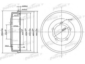 PATRON PDR1002 stabdžių būgnas 
 Stabdžių sistema -> Būgninis stabdys -> Stabdžių būgnas
MB895659, MB895659, MB895659