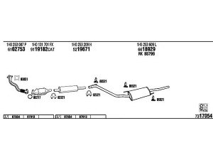 WALKER VW25012 išmetimo sistema 
 Išmetimo sistema -> Išmetimo sistema, visa