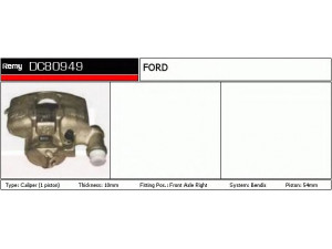 DELCO REMY DC80949 stabdžių apkaba 
 Stabdžių sistema -> Stabdžių matuoklis -> Stabdžių matuoklio montavimas
6 180 377, 91AB2B294AA