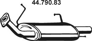 EBERSPÄCHER 44.790.83 galinis duslintuvas 
 Išmetimo sistema -> Duslintuvas
20100-71N02, 20100-71N10
