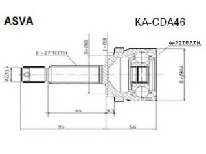 ASVA KA-CDA46 jungčių komplektas, kardaninis velenas 
 Ratų pavara -> Sujungimai/komplektas
49500-1H010, 49501-1H010