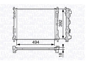 MAGNETI MARELLI 350213132200 radiatorius, variklio aušinimas 
 Aušinimo sistema -> Radiatorius/alyvos aušintuvas -> Radiatorius/dalys
8200448553