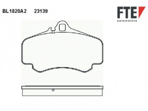 FTE BL1820A2 stabdžių trinkelių rinkinys, diskinis stabdys
996 351 949 10, 996 351 949 11
