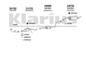 KLARIUS 570261E išmetimo sistema 
 Išmetimo sistema -> Išmetimo sistema, visa