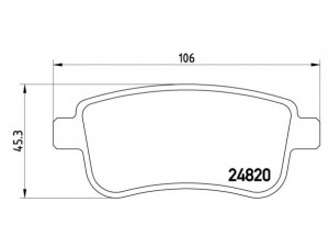 BREMBO P 68 041 stabdžių trinkelių rinkinys, diskinis stabdys 
 Techninės priežiūros dalys -> Papildomas remontas
440601416R, 440603734R, 440604694R