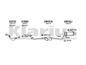 KLARIUS 391709U išmetimo sistema 
 Išmetimo sistema -> Išmetimo sistema, visa